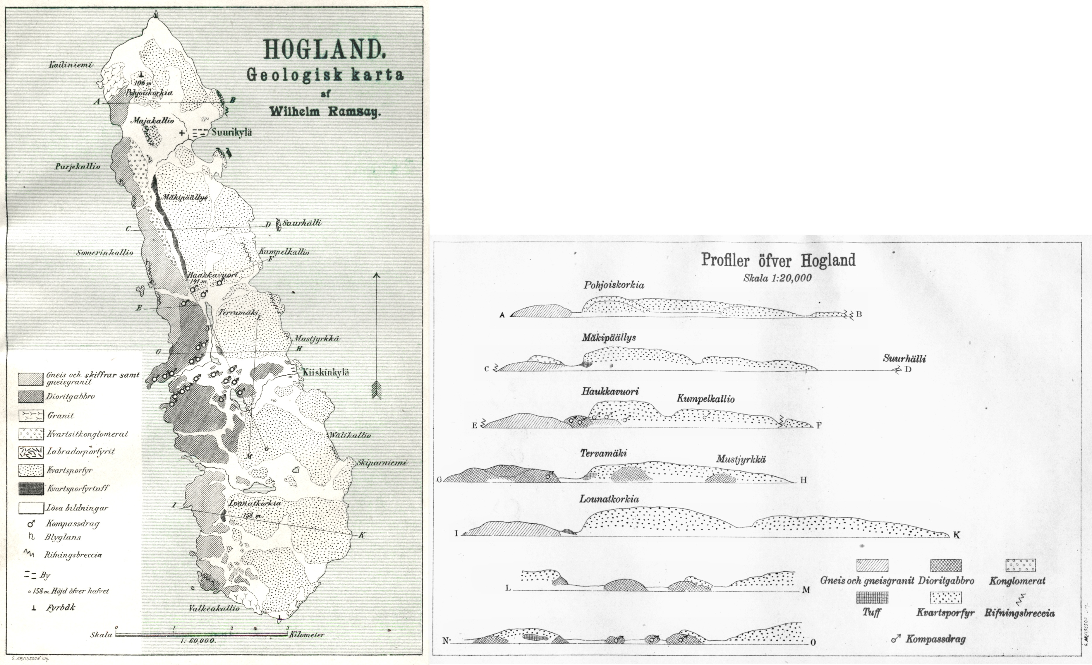 Топографическая карта острова Гогланд
